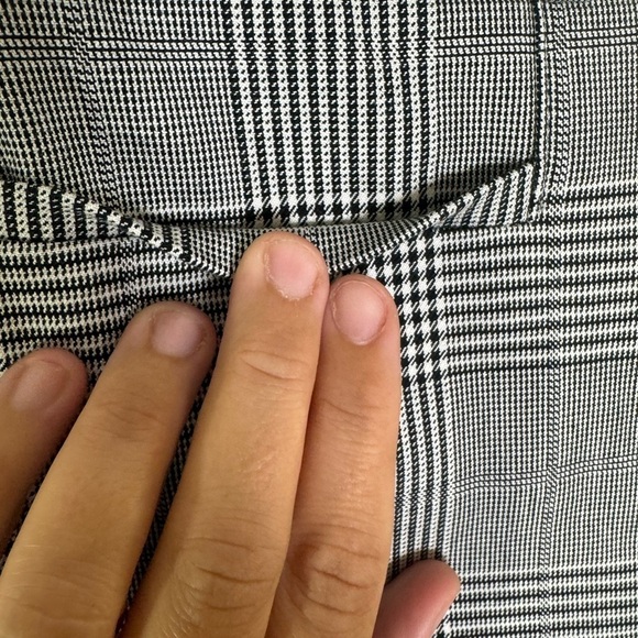 Banana Republic Women's Mid- Rose Sloan Black and White Plaid Pants Size 0R NWT - Picture 11 of 16